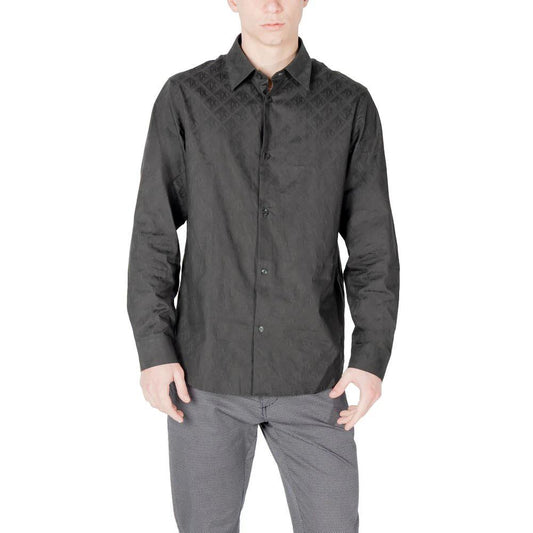 Armani Exchange Black Cotton Dress Shirt by Armani Exchange