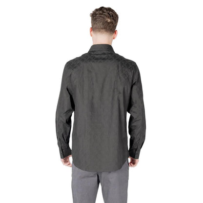 Armani Exchange Black Cotton Dress Shirt by Armani Exchange