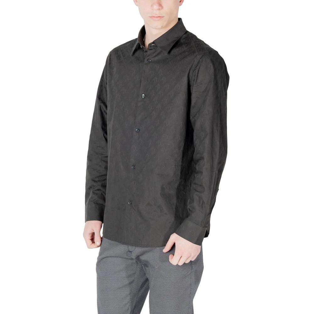 Armani Exchange Black Cotton Dress Shirt by Armani Exchange
