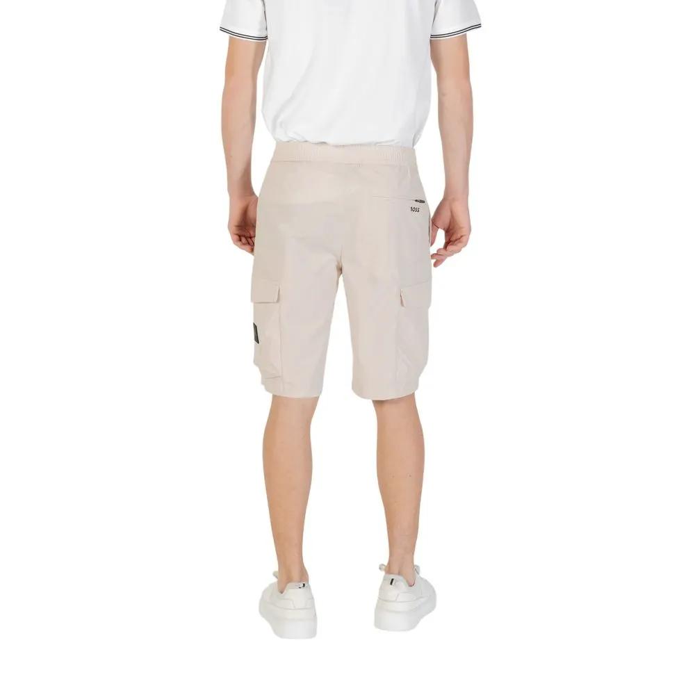 Hugo Boss Beige Polyester Bermuda Shorts by Hugo Boss