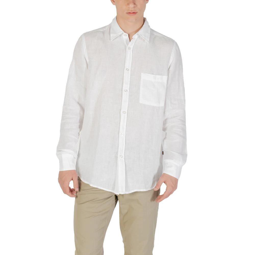 Hugo Boss White Linen Dress Shirt by Hugo Boss