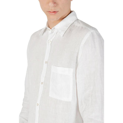 Hugo Boss White Linen Dress Shirt by Hugo Boss