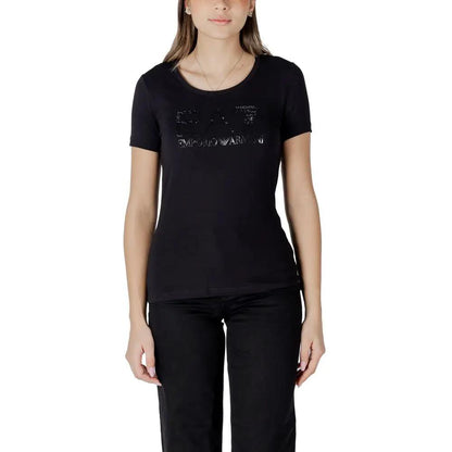 EA7 Emporio Armani Black Cotton T-Shirt by EA7 Emporio Armani