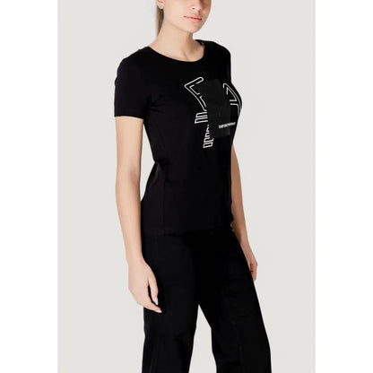 EA7 Emporio Armani Black Cotton T-Shirt by EA7 Emporio Armani