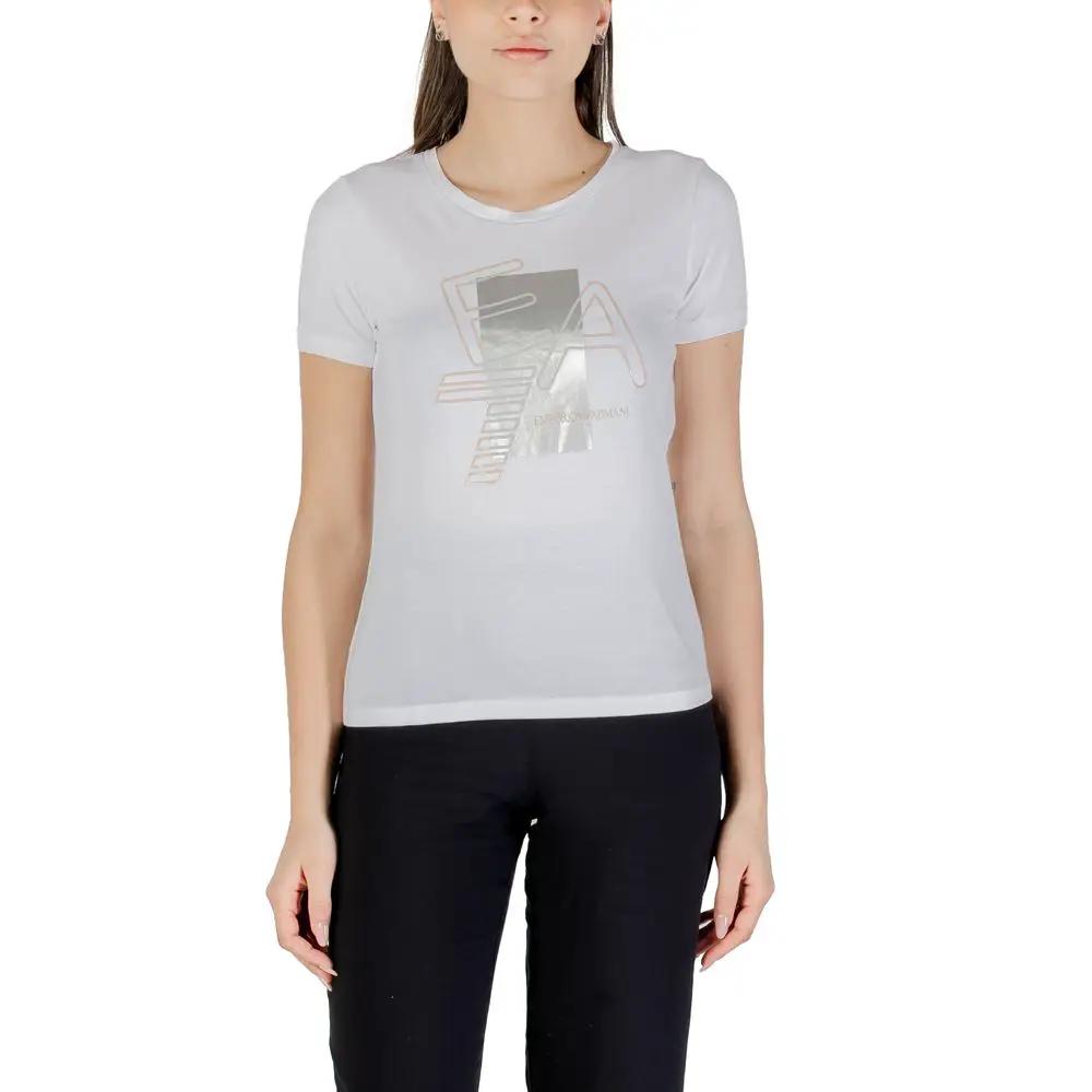 EA7 Emporio Armani White Cotton T-Shirt by EA7 Emporio Armani
