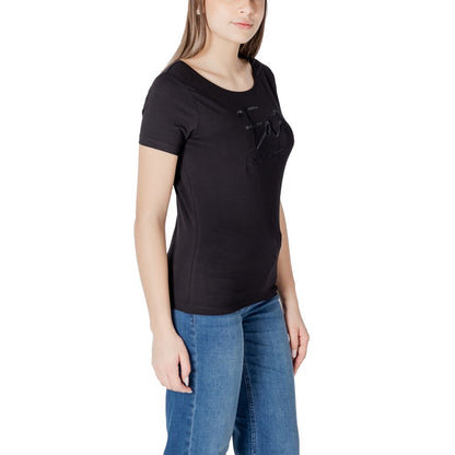 EA7 Emporio Armani Black Cotton T-Shirt