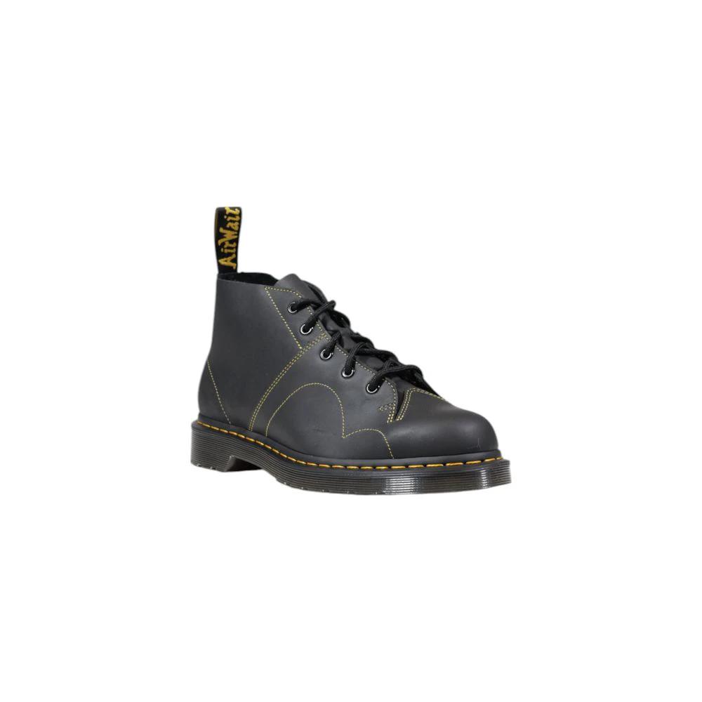 Dr. Martens Black Leather Lace-Up Boots by Dr. Martens