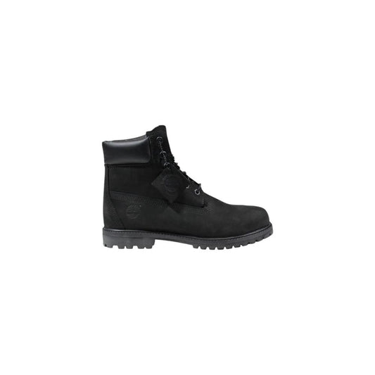 Timberland Black Leather Lace-Up Boots