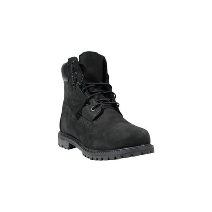 Timberland Black Leather Lace-Up Boots by Timberland