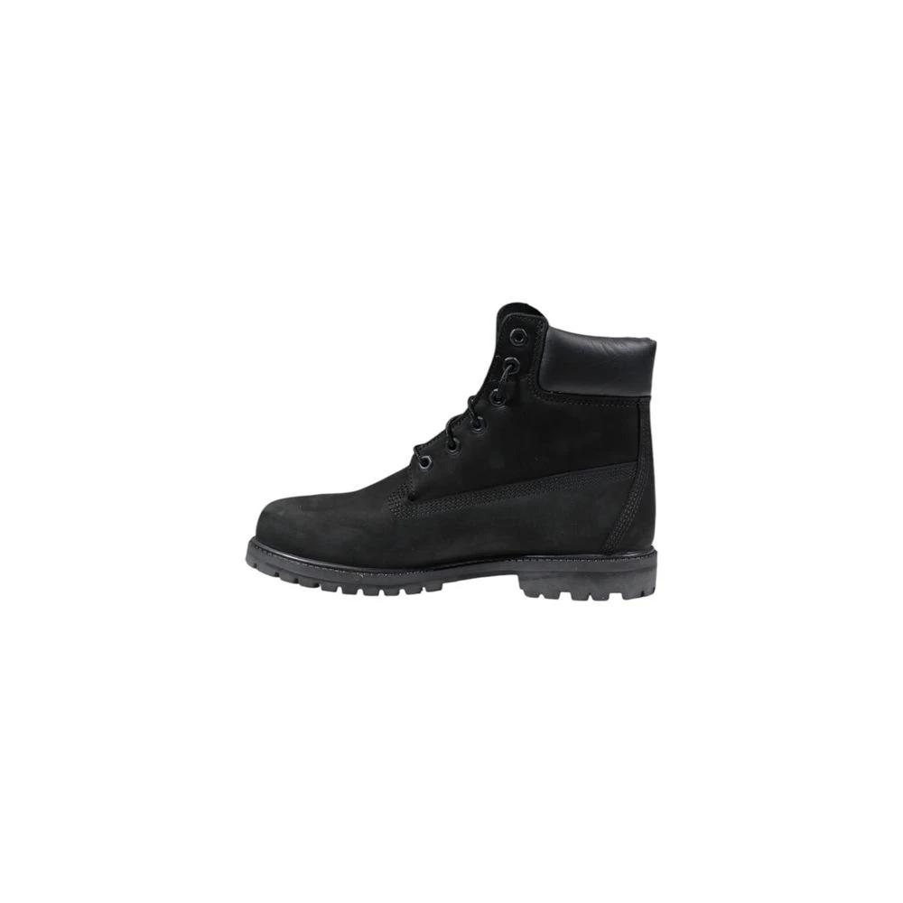 Timberland Black Leather Lace-Up Boots by Timberland