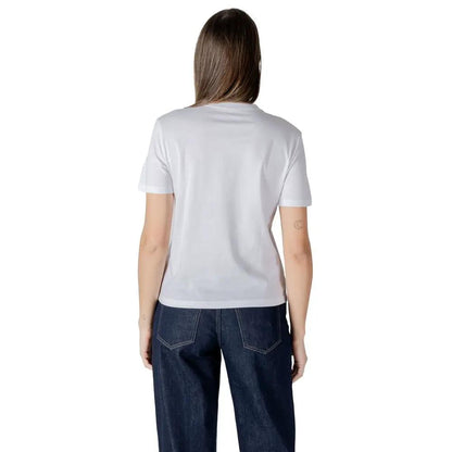 Calvin Klein Jeans White Cotton T-Shirt by Calvin Klein Jeans