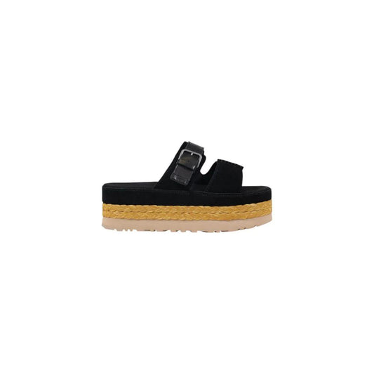 UGG Black Suede Leather Platform Sandals by UGG