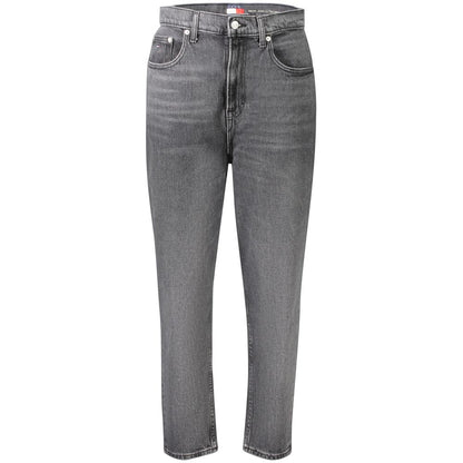 Mom jean Tommy Hilfiger femme taille ultra-haute en coton noir – TO-40010