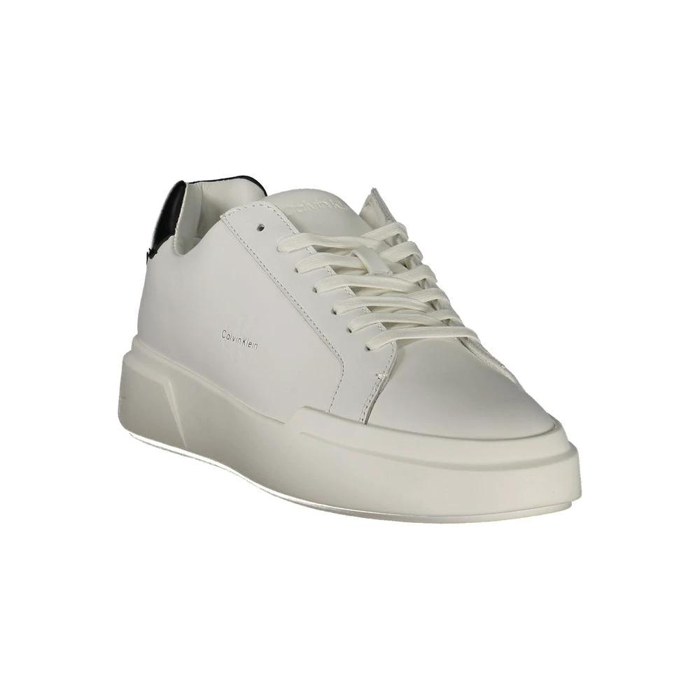 Calvin Klein Bianco Leather Men Sneaker by Calvin Klein
