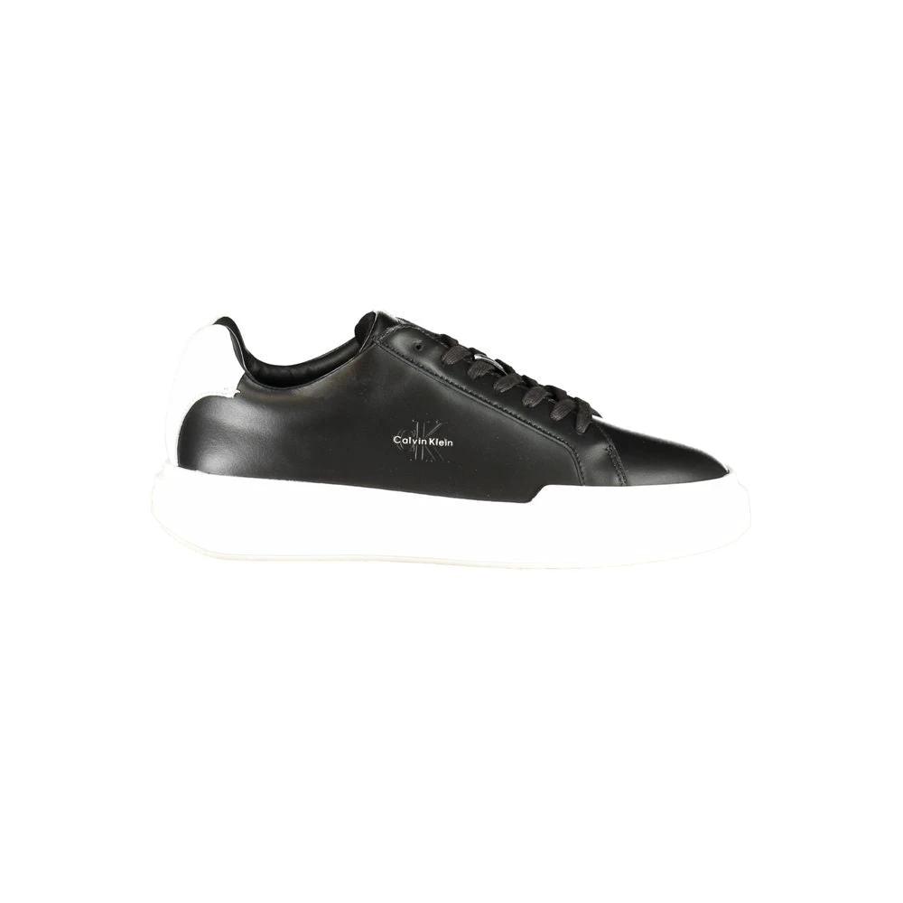 Calvin Klein Black Leather Men Sneaker by Calvin Klein