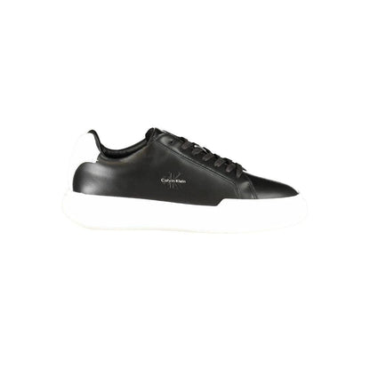 Calvin Klein Black Leather Men Sneaker by Calvin Klein