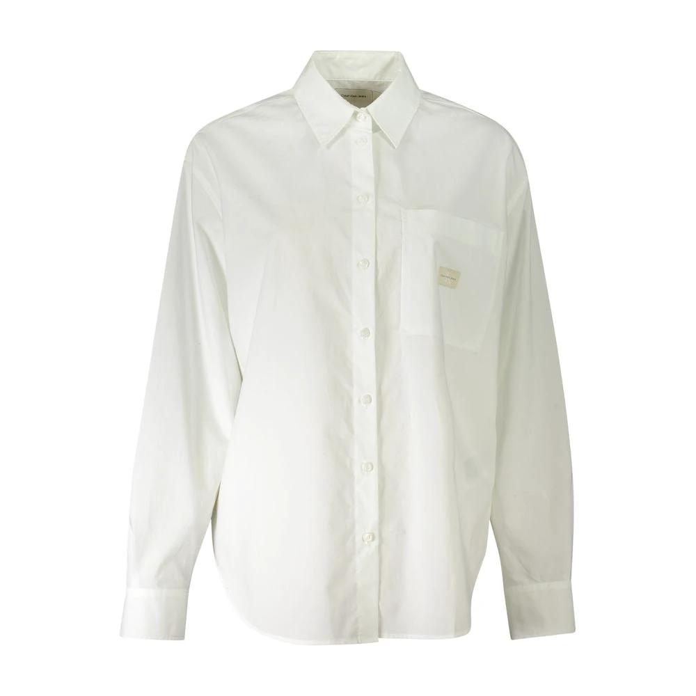 Calvin Klein Bianco Cotton Woman Shirt by Calvin Klein