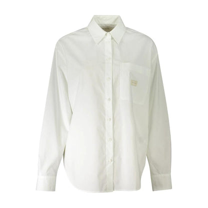 Calvin Klein Bianco Cotton Woman Shirt by Calvin Klein