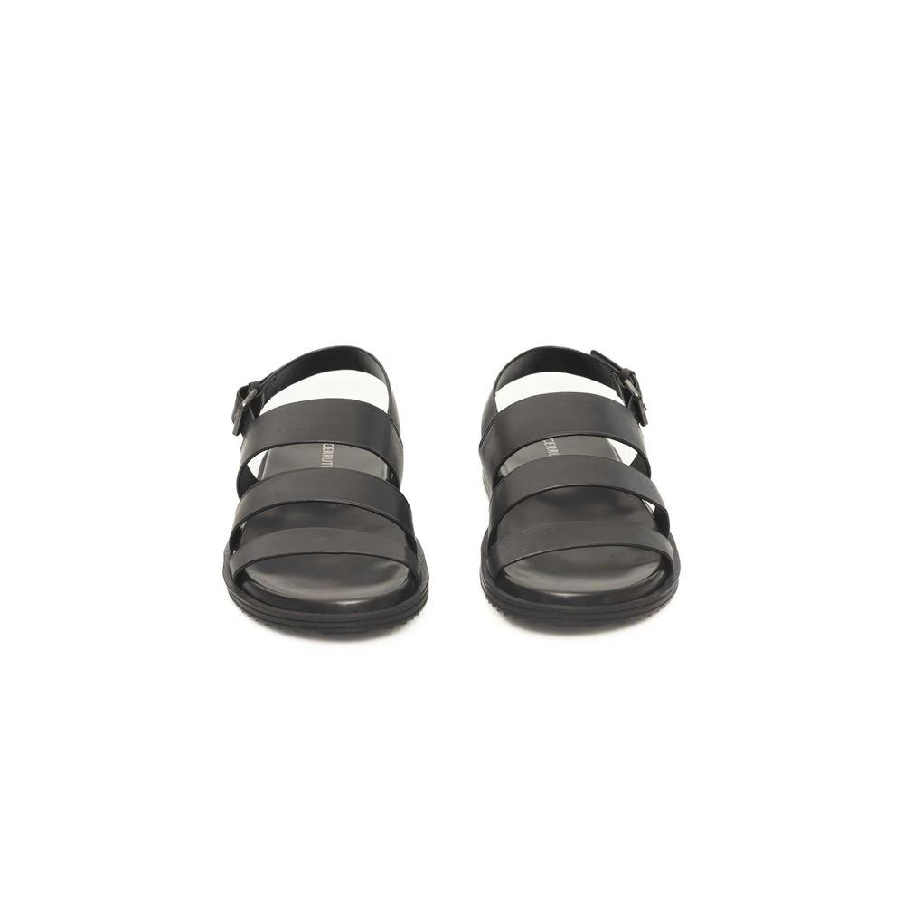 Cerruti 1881 Black Cowhide Men Sandal by Cerruti 1881
