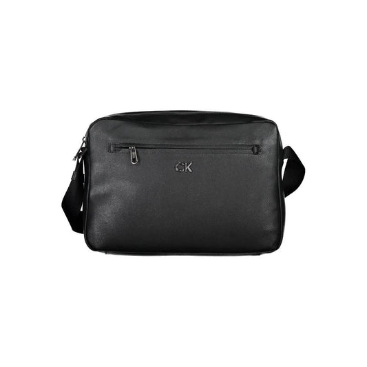 Calvin Klein Nero Recycled Polyester Men Briefcase by Calvin Klein