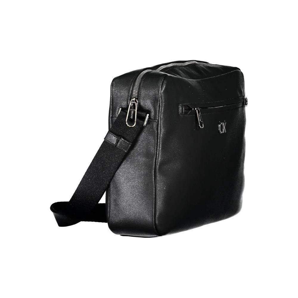 Calvin Klein Nero Recycled Polyester Men Briefcase by Calvin Klein