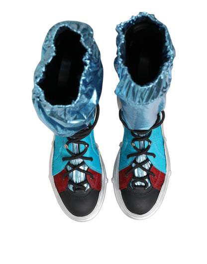 Cuissardes chaussettes Dolce & Gabbana homme à lacets bleu – MV7902