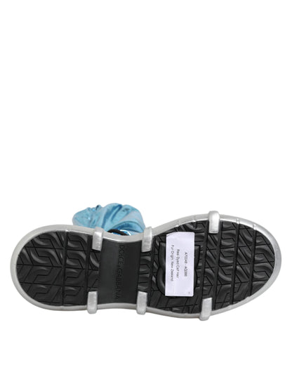 Cuissardes chaussettes Dolce & Gabbana homme à lacets bleu – MV7902