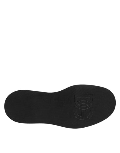 Dolce & Gabbana Black Crystal Strass Mid Calf Short Boots Shoes by Dolce & Gabbana