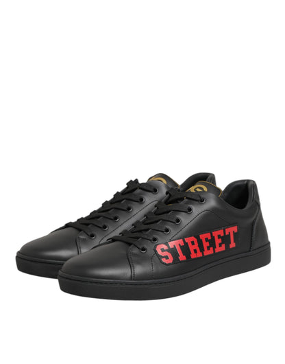 Baskets Dolce & Gabbana homme Street Life en cuir de veau noir – MV7967