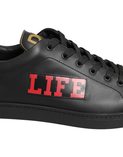 Baskets Dolce & Gabbana homme Street Life en cuir de veau noir – MV7967