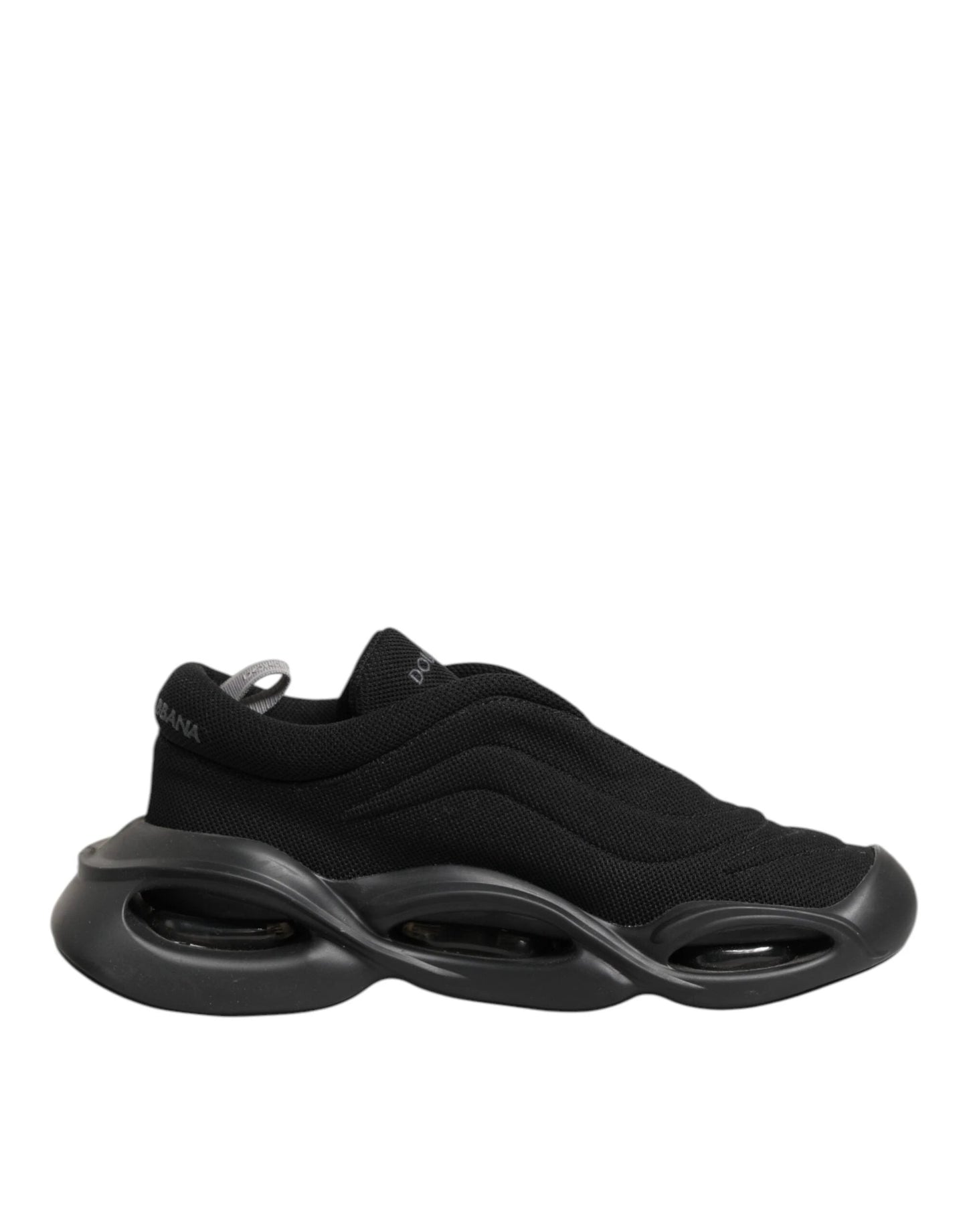 Dolce & Gabbana Black Lace Up Wave Low Top Men Sneaker Shoes by Dolce & Gabbana