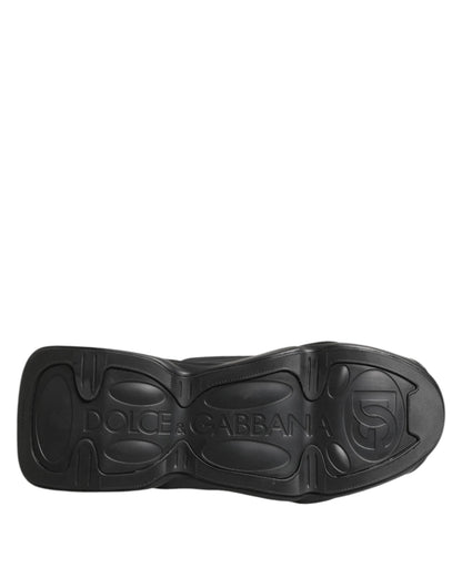 Dolce & Gabbana Black Lace Up Wave Low Top Men Sneaker Shoes by Dolce & Gabbana