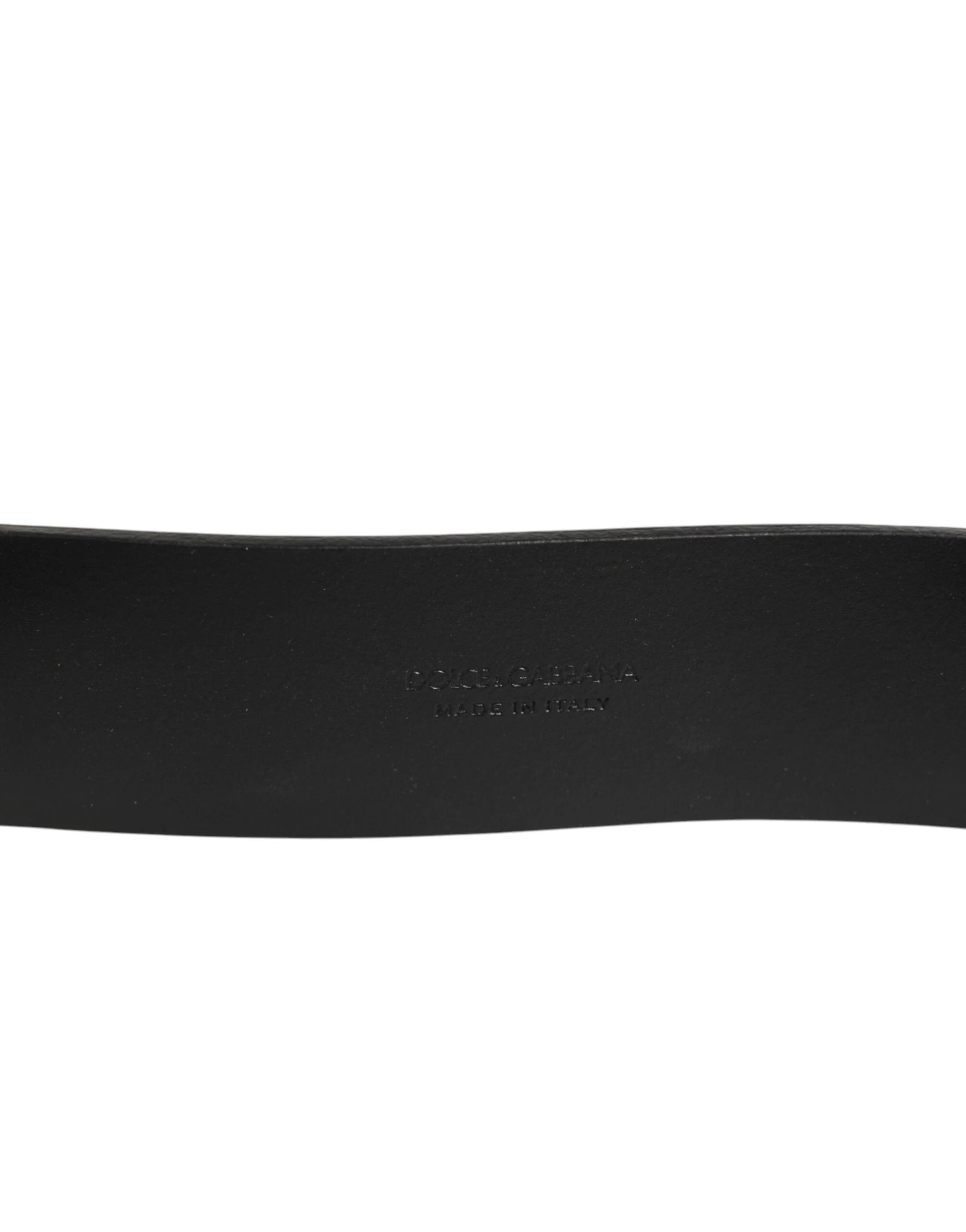 Dolce & Gabbana Brown Classic Gold Metal Logo Buckle Men Belt by Dolce & Gabbana