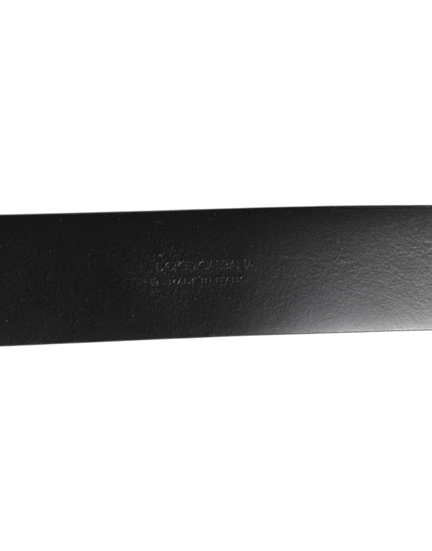 Dolce & Gabbana Black Leather Side Rings Brass Buckle Belt by Dolce & Gabbana