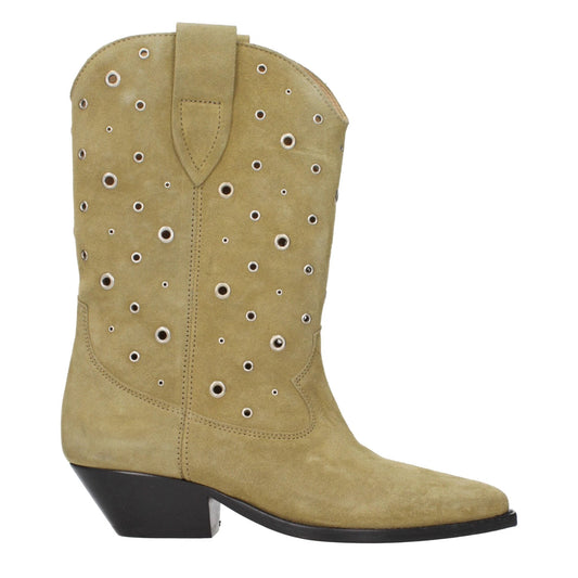 Isabel Marant Beige Leather Ankle Boots by Isabel Marant