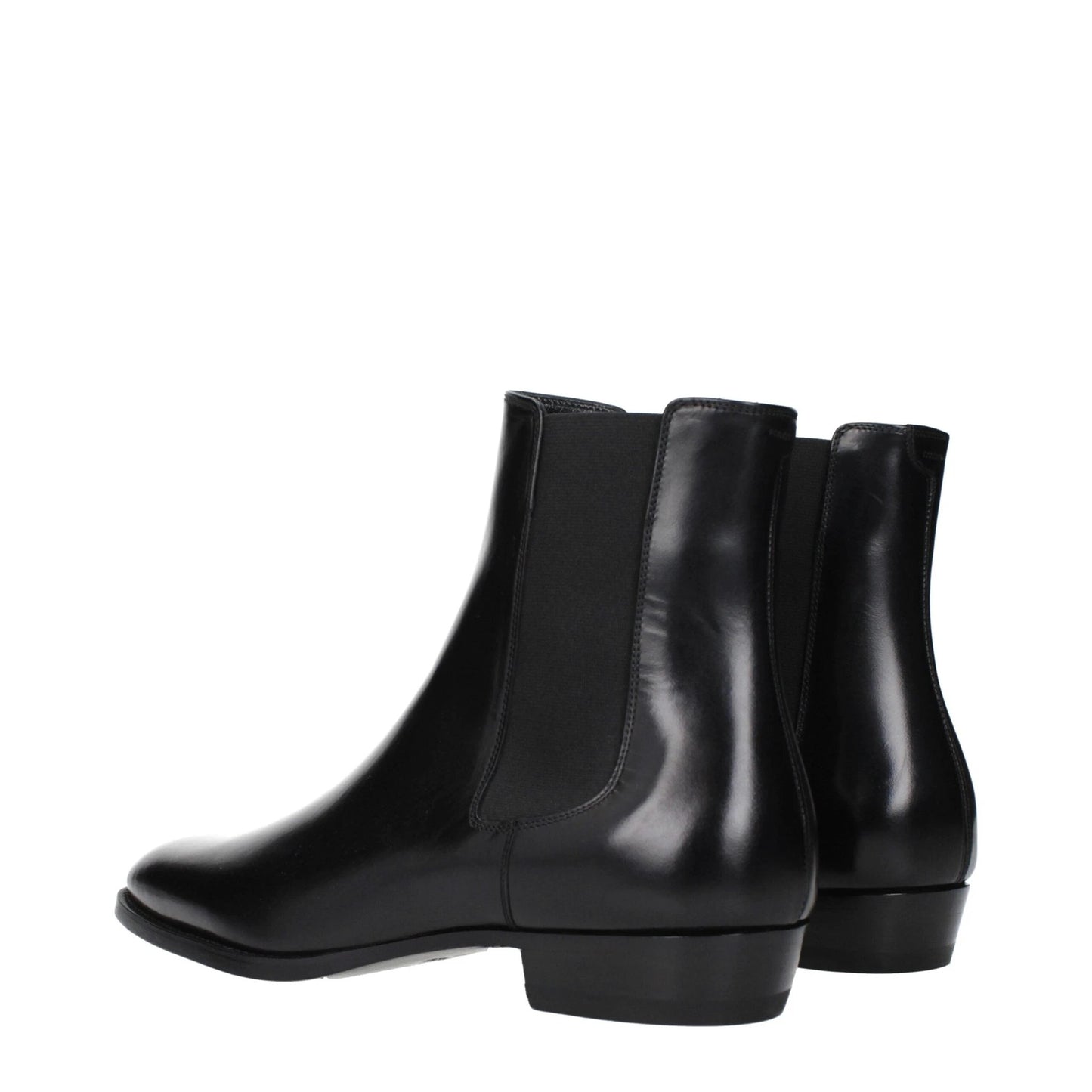 Celine Black Leather Ankle Boots