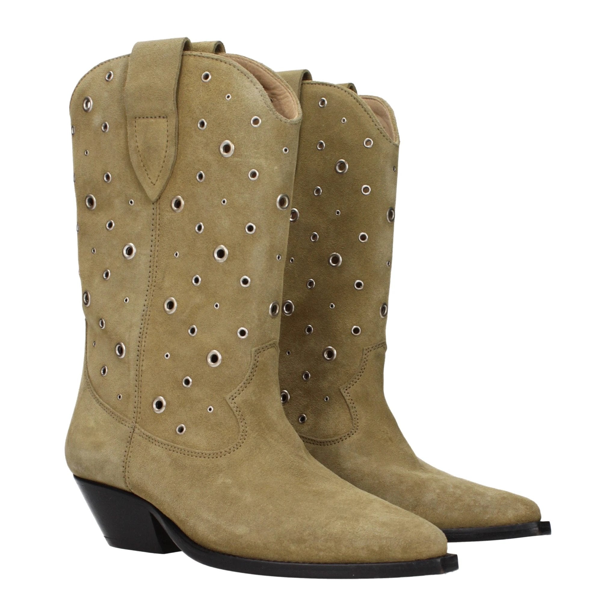 Isabel Marant Beige Leather Ankle Boots by Isabel Marant