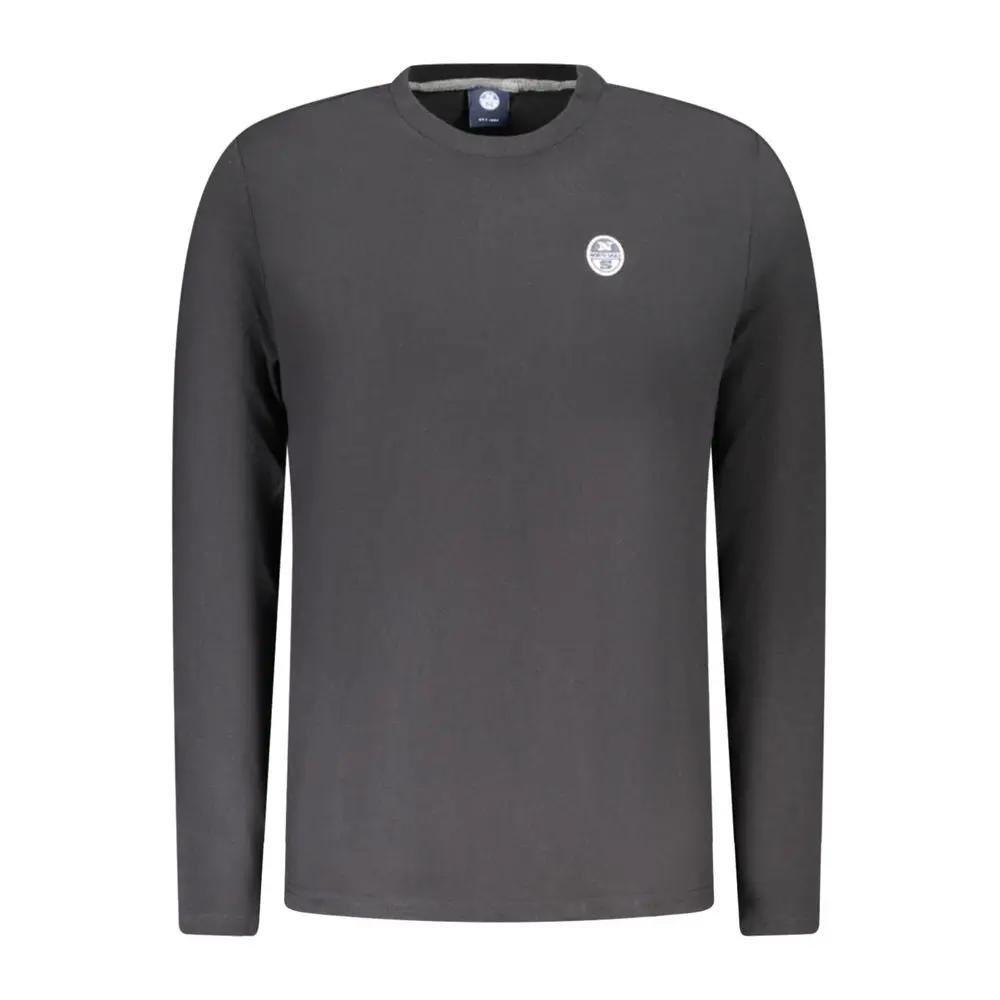 North Sails Black Cotton Men T-Shirt by North Sails