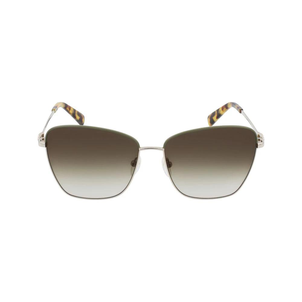 Longchamp Gold Metal Sunglasses by Longchamp
