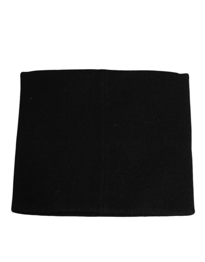 Écharpe Dolce & Gabbana homme logo DG en cachemire noir et blanc – MS7887