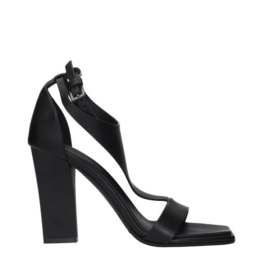 Sandales à talon aiguille Max Mara en cuir noir – MA-15295542853897