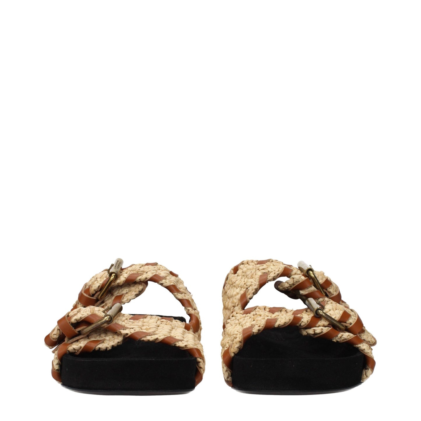 Isabel Marant – Mules Claquettes Raphia Beige | Femme