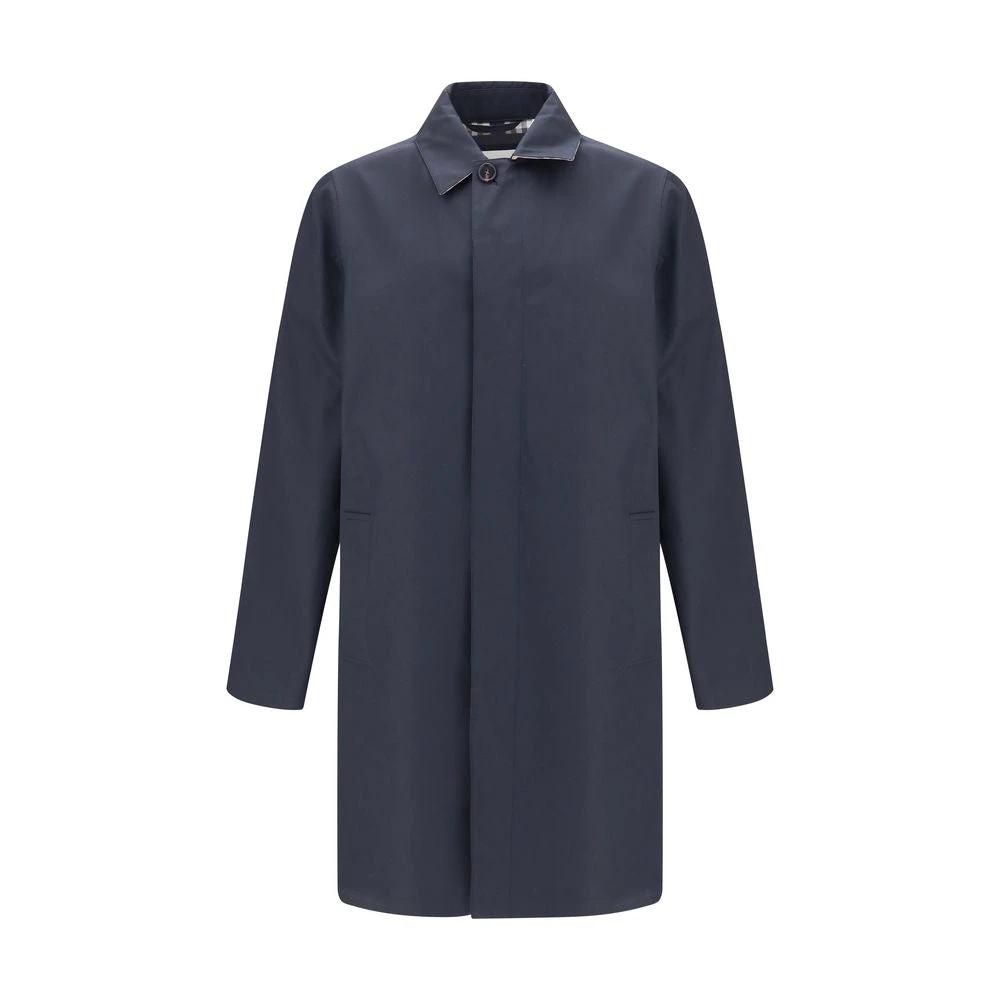 Burberry Blue Cotton Coat by Burberry