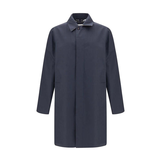 Burberry Blue Cotton Coat by Burberry