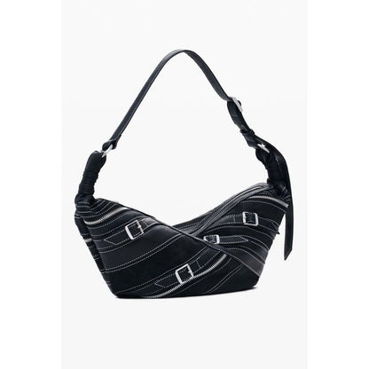 Sac porté épaule Desigual femme Fibonacci Munster en polyuréthane noir – DE-40351
