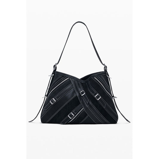 Sac porté épaule Desigual femme Fibonacci Buxton en polyuréthane noir – DE-40353