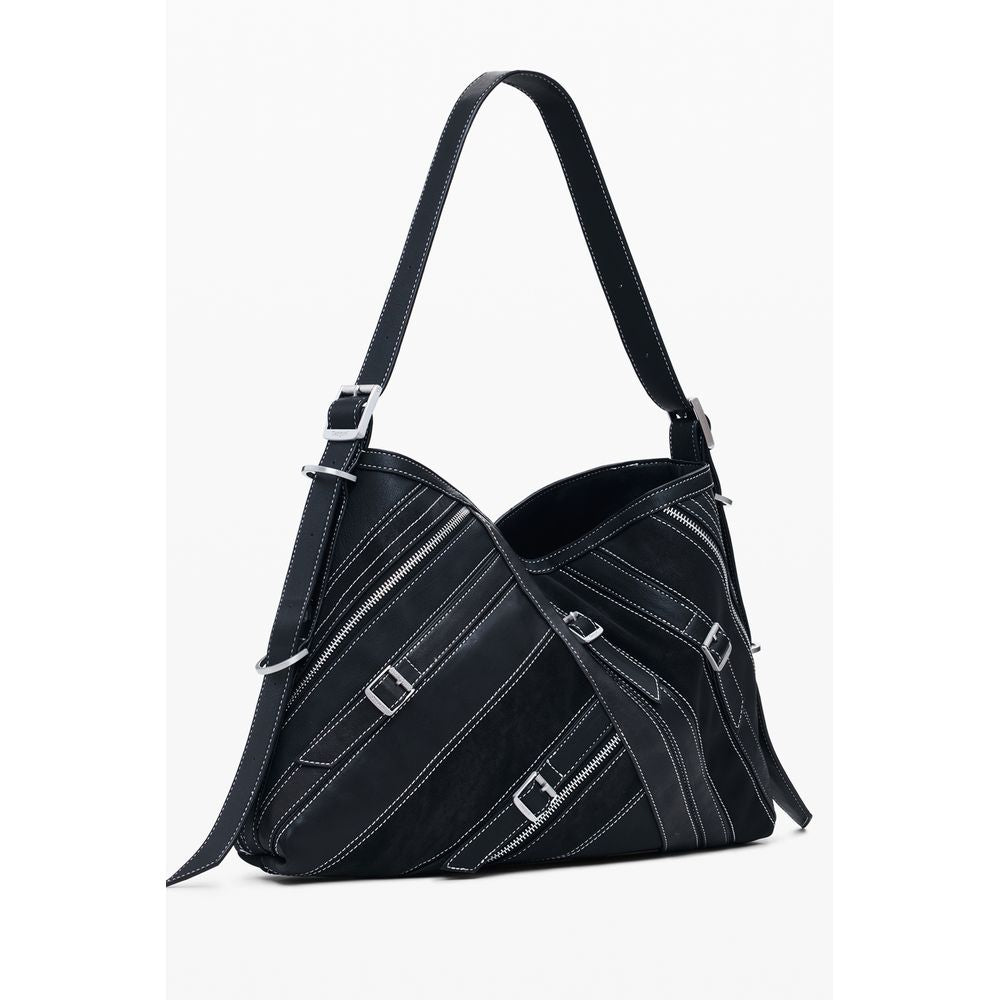 Sac porté épaule Desigual femme Fibonacci Buxton en polyuréthane noir – DE-40353
