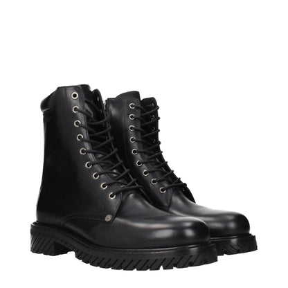 Off-White Black Leather Ankle Boots by Off-White