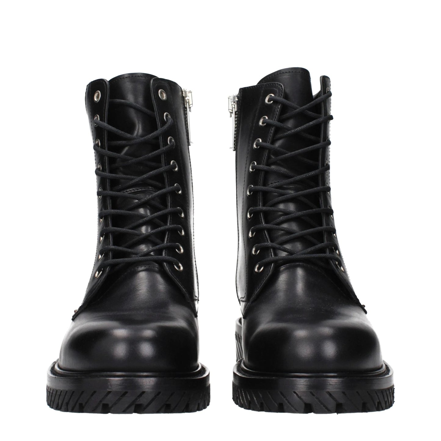 Off-White Black Leather Ankle Boots by Off-White