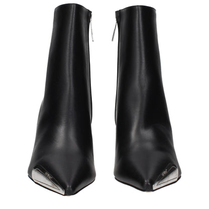 Off-White Black Leather Ankle Boots by Off-White